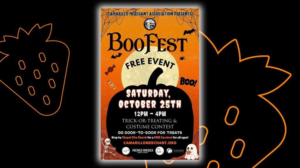 Old Town Boo Fest flyer advertising the Halloween festival in Camarillo
