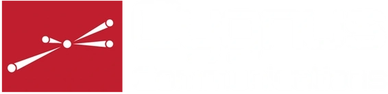 Cygnus Communications logo featuring futuristic white text with a white starburst contained in a red box