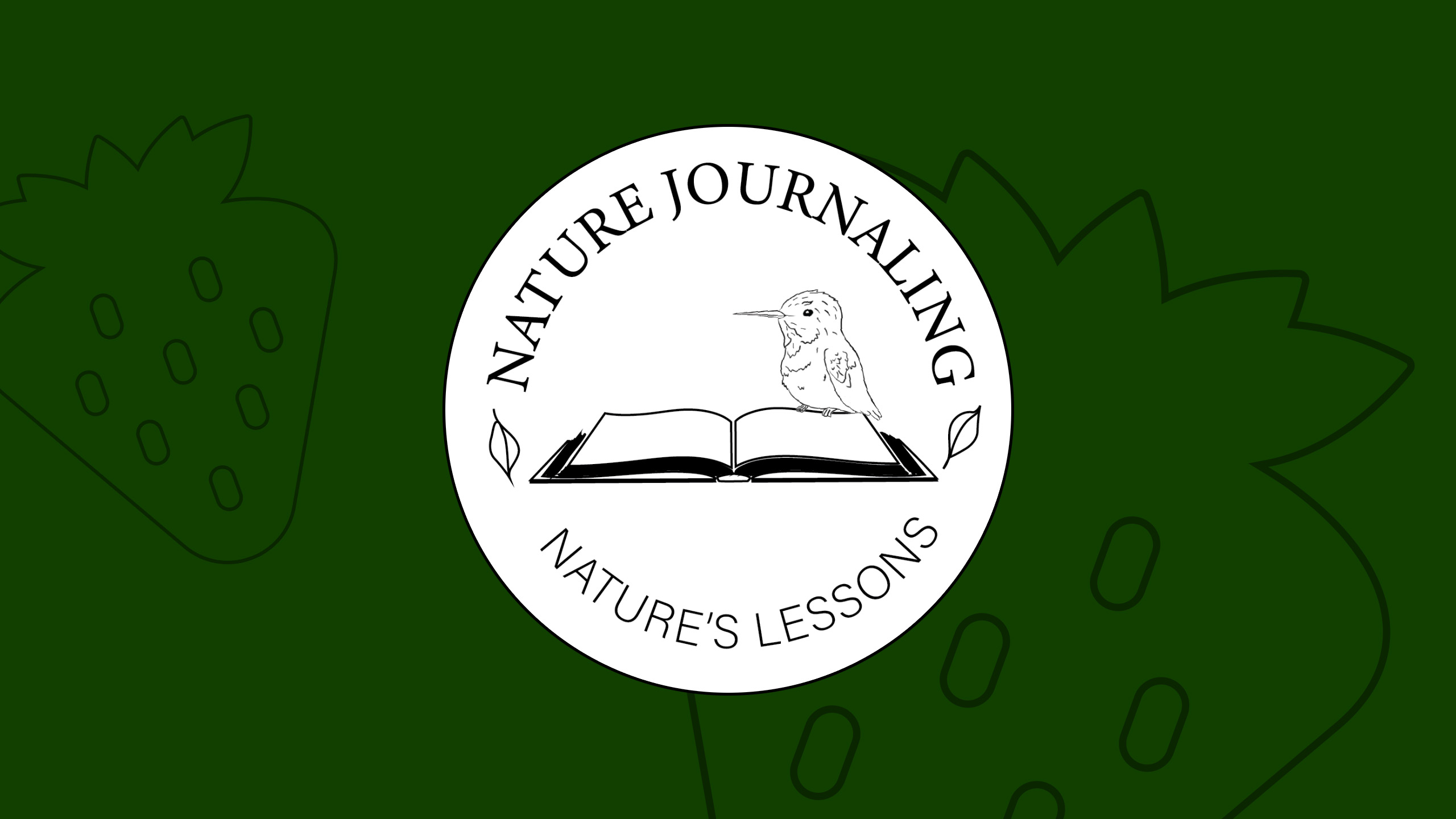 The Nature Journaling logo featuring a cute bird sitting on an open book.